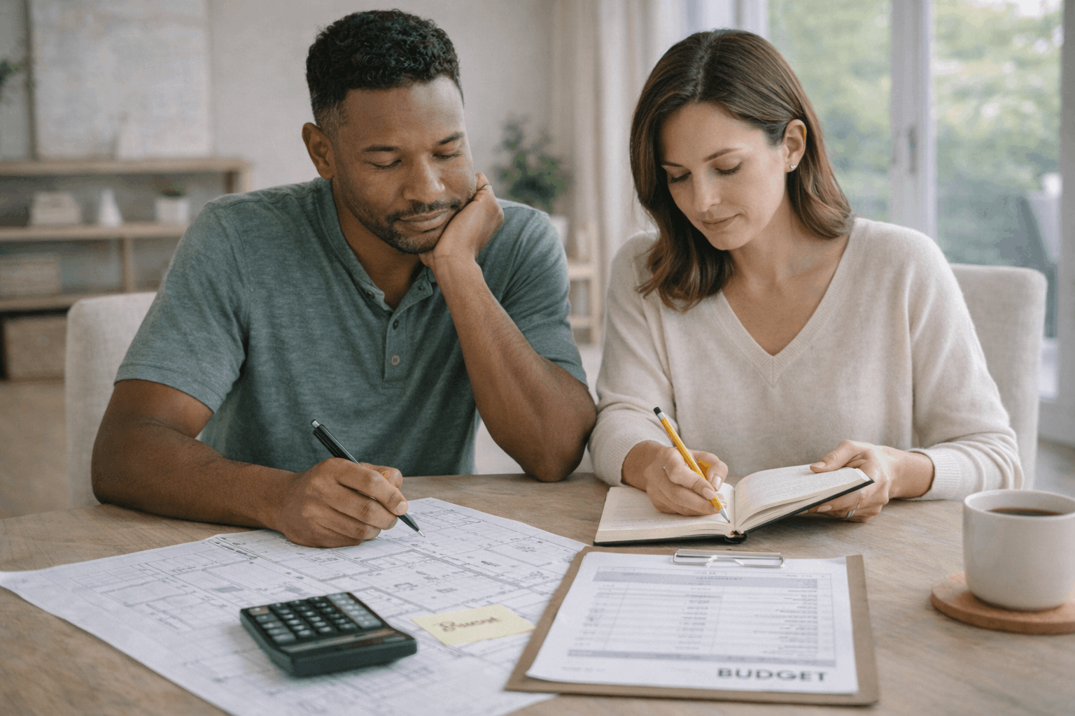 Early planning stage of a custom home build